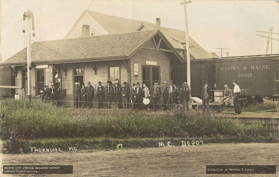 Postcard: Thorndike, Maine, Maine Central depot
